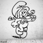 Preview: 46292 Die Schlümpfe-Sassette Wandtattoo